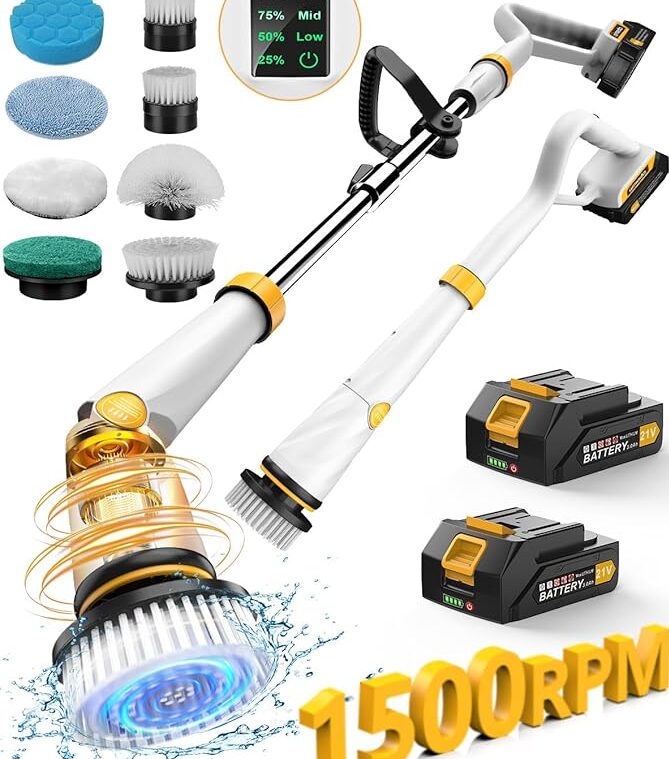 Qimedo Electric Spin Scrubber with Two Batteries Q2 Pro